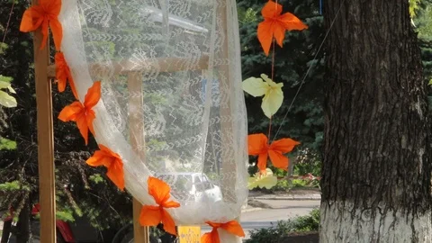 Installation window with the use of decorative elements. Stock Footage 98596239