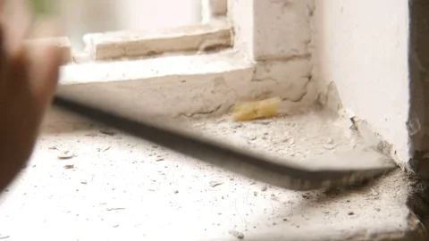 Installation of windows. Stock Footage