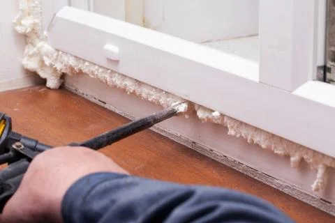 Installation of windows Stock Photos