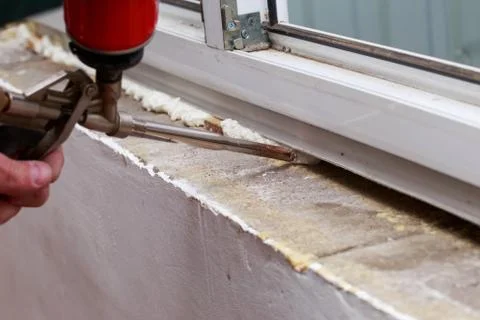 Installation of windows Stockfoto's