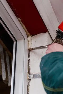 Installation of windows Stockfoto's