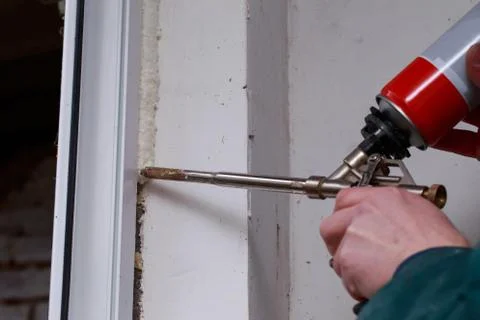 Installation of windows Stock Photos