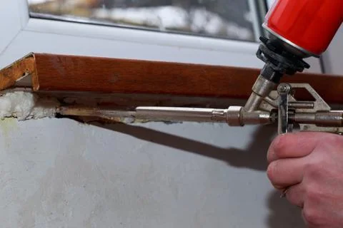 Installation of windows Stockfoto's