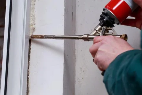 Installation of windows Stock Photos