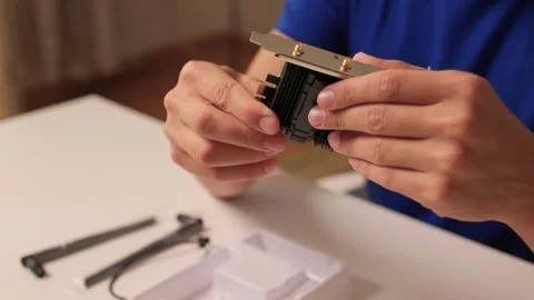 Installed in the system unit of the comp... | Stock Video | Pond5