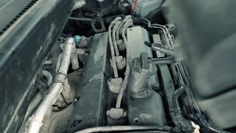 Installing the air filter housing Stock Footage 138633005