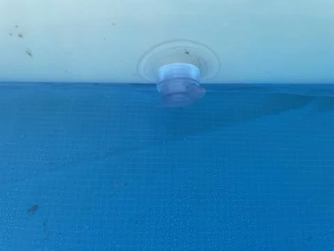 Installing and setting up inflatable pool Stock Photos