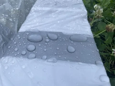Installing and setting up inflatable pool Stock Photos