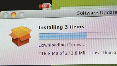 Installing and writing files data to Macintosh HD Stock Footage 99138389