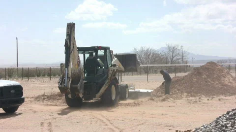 Installing Bottom Half of Septic Tank Stock Footage 548363