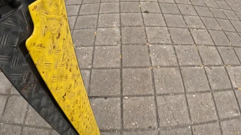 Installing Cable Protector, Outdoor Work Safety, Electrical Setup Stock Footage 312715652