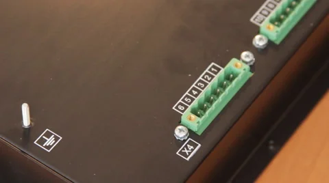 Installing the connector into the equipment Stock Footage 65230004