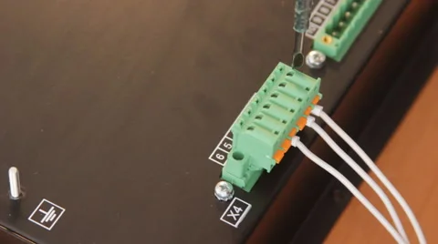 Installing the connector into the equipment Stock-Footage 65230027