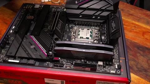 Installing CPU cooler on motherboard. Ideal for tech tutorials and hardware Stock Footage 301636694