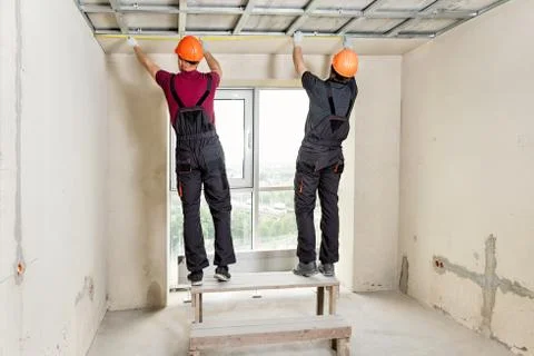 Installing drywall 6172 Foto stock