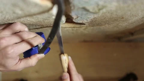 Installing an electrical outlet. 4 Footage. Stock Footage 219949182