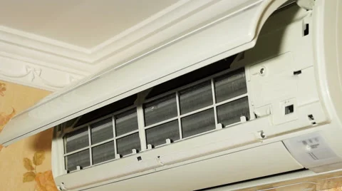 Installing filters in air conditioner Stock Footage 48923585
