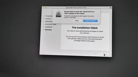Installing Final Cut Pro X video editing software Stock Footage 97229652