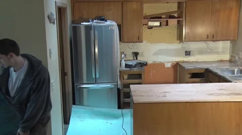 Installing Granite Counter Tops 動画素材 49591273