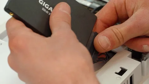 Installing a hard drive in your computer Stock-Footage 152853460