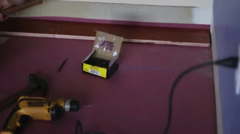 Installing hardwood floor timelapse Vídeo Stock 18007151