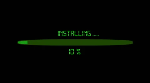 Installing to a hundred per cent complete Stock Footage 41867041