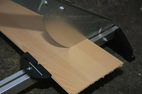 Installing laminate Stock Photos