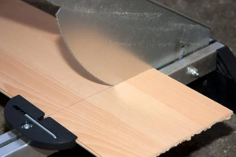 Installing laminate Foto stock