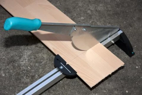 Installing laminate Stock Photos