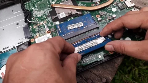 Installing laptop RAM Stock Footage 270958668