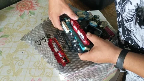 Installing Matherboard Stock Footage 262599881