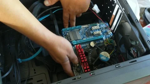 Installing Matherboard Stock Footage 262600143