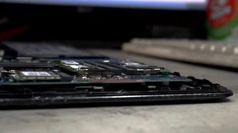 Installing a new microchip on a special device Stock Footage 142375367