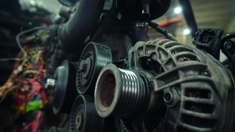 Installing a new powerful engine Stock Footage 328233816