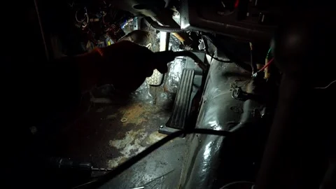 Installing a new powerful engine Stock Footage 328235359