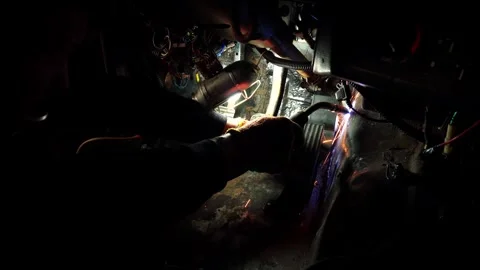 Installing a new powerful engine Stock Footage 328235422