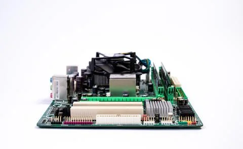 Installing a new RAM DDR memory for a personal computer processor socket in a Foto stock