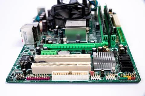 Installing a new RAM DDR memory for a personal computer processor socket in a Stock Photos