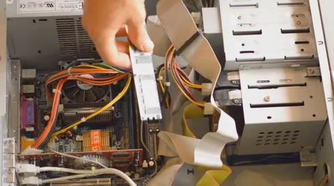 Installing New RAM memory Stock Footage 64310546