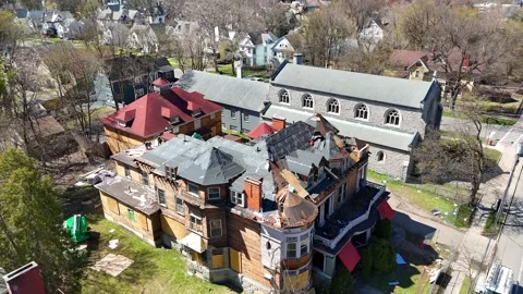 Installing a new Rooftop - Syracuse, NY Video stock 336034477