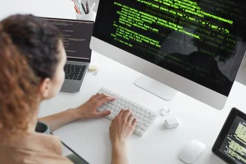 Installing new system on computer Stock Photos