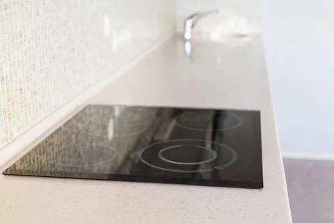 Installing a new table top in the kitchen new artificial stone countertop with Stock Photos