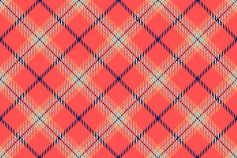 Installing plaid fabric vector, artistic texture tartan textile. Curve back.. 스톡 일러스트