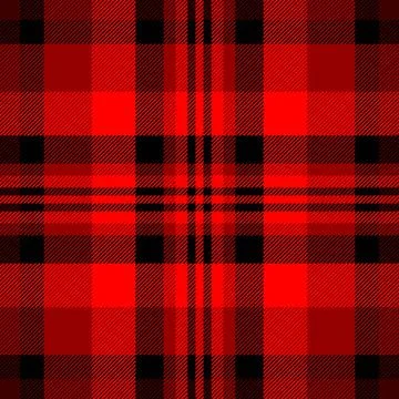 Installing plaid seamless vector, ireland textile background texture. Hands.. Stockillustratie