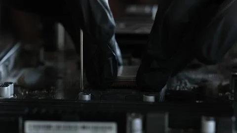 Installing Processor Chip On Motherboard Stock Footage 317988924