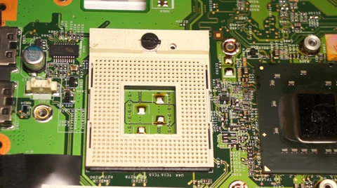 Installing the Processor on the motherboard notebook Stock Footage 37983452