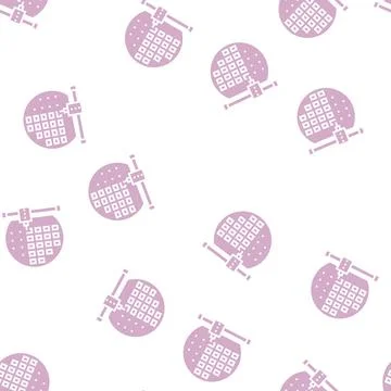 Installing semiconductor on board glyph seamless pattern Illustrazione stock