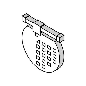 Installing semiconductor on board isometric icon vector illustration Illustrazione stock