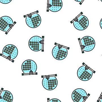 Installing semiconductor on board vector seamless pattern Illustrazione stock