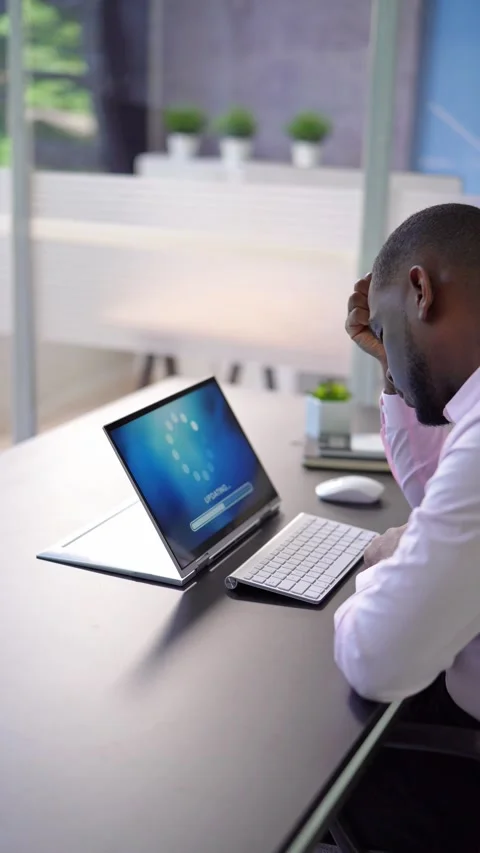 Installing Software Update Progress. Computer Loading Patch Stock Footage 215558768